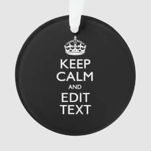 Personalisiert BEHALTEN Sie RUHE Ihr Text auf Ornament