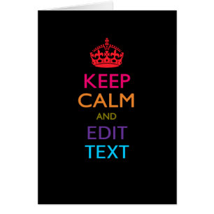 Personalisiert BEHALTEN Sie RUHIG UND redigieren