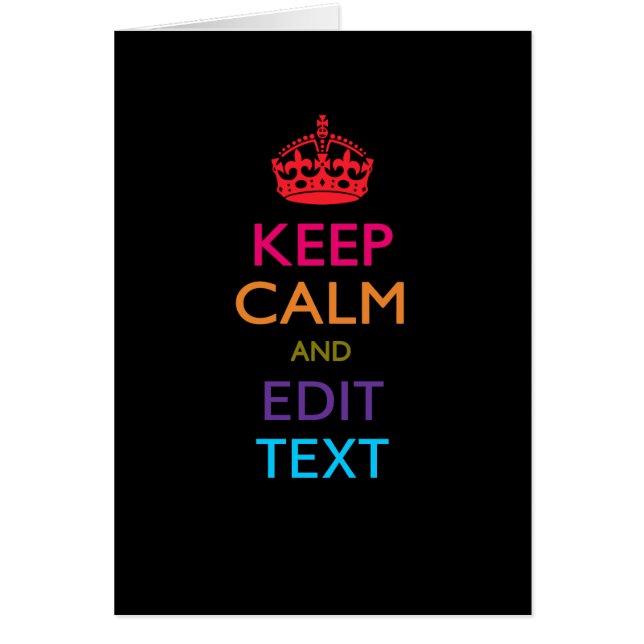 Personalisiert BEHALTEN Sie RUHIG UND redigieren (Vorne)