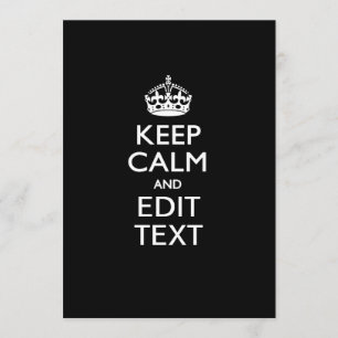 Personalisiert BEHALTEN Sie RUHIG UND redigieren Einladung