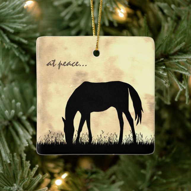 Personalisiert bei Peace Horzing Christmas Keramikornament (Baum)