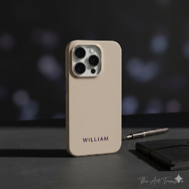 Personalisiert Beige Farbe iPhone Case mit benutze