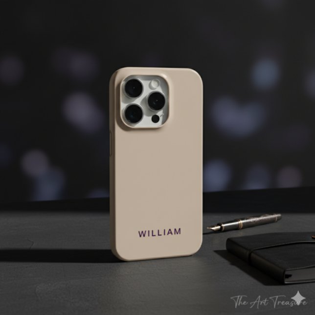 Personalisiert Beige Farbe iPhone Case mit benutze (Von Creator hochgeladen)