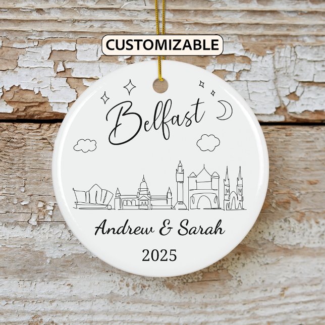 Personalisiert Belfast Ornament, Nordirland Keramik Ornament (Von Creator hochgeladen)