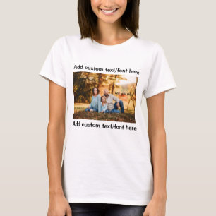 Personalisiert Benutzerdefiniert mit Foto- und Tex T-Shirt