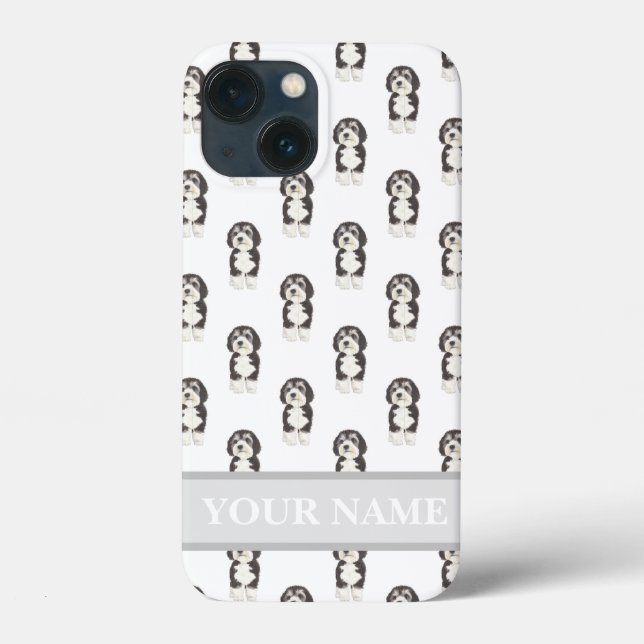 Personalisiert Bernedoodle Sheepadoodle Case-Mate iPhone Hülle (Rückseite)