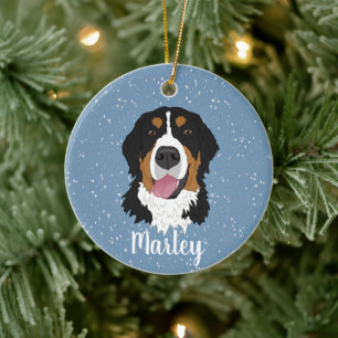 Personalisiert Bernese Mountain Dog Weihnachten Keramik Ornament