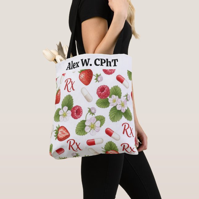 Personalisiert Berry, Blume RX Symbol Pharmacy Tas (Von Nahem)