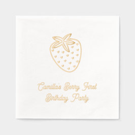 Personalisiert Berry First Birthday Gold Napkins Servietten Mit Folie
