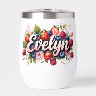 Personalisiert Berry Floral Tumbler - "Evelyn"