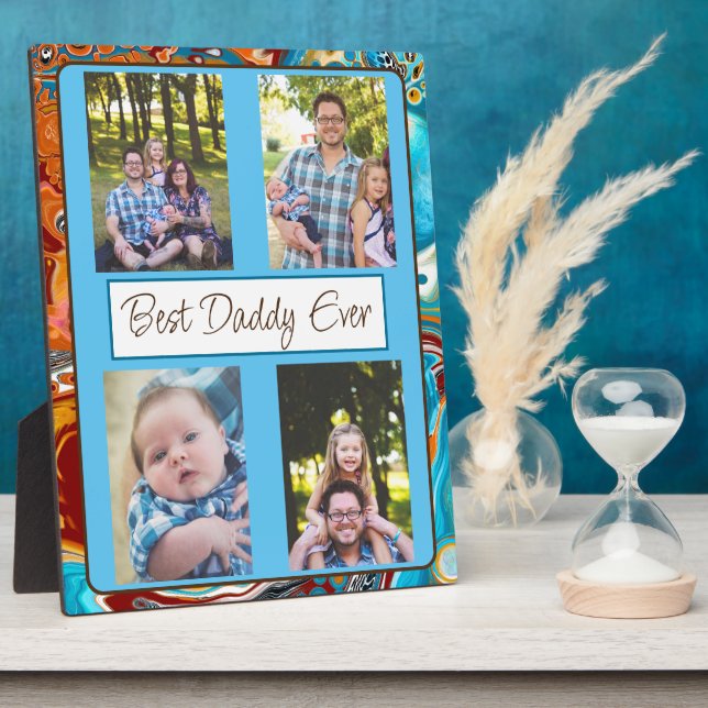 Personalisiert Best Daddy Ever Foto Fotoplatte (Seite)