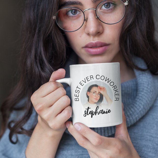 Personalisiert Best Ever Coworker | FOTO Kaffeetasse (Von Creator hochgeladen)