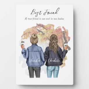 Personalisiert Best Friend Portrait - Herbstplatz Fotoplatte