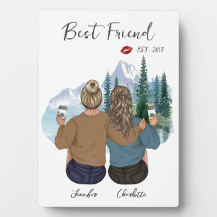 Personalisiert Best Friend Portrait - Individuelle Fotoplatte