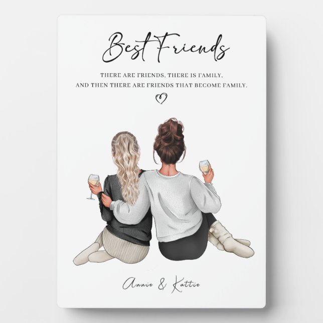 Personalisiert Best Friend Print, Best Friend Gift Fotoplatte (Vorderseite)