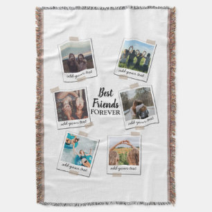 Personalisiert Best Friends 6 Foto Custom Collage Decke
