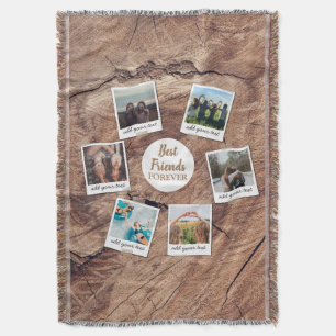 Personalisiert Best Friends 6 Foto Custom Collage Decke