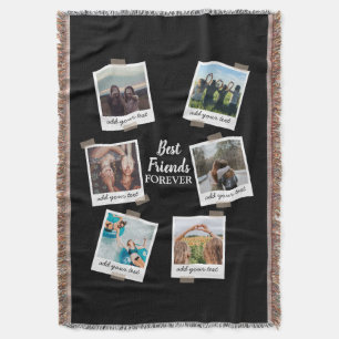 Personalisiert Best Friends 6 Foto Custom Collage Decke