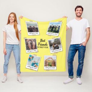Personalisiert Best Friends 6 Foto Custom Collage Fleecedecke