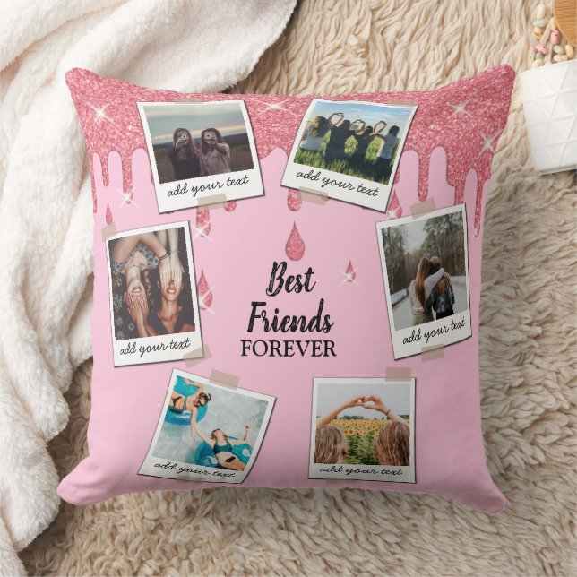 Personalisiert Best Friends 6 Foto Custom Collage Kissen (Decke)