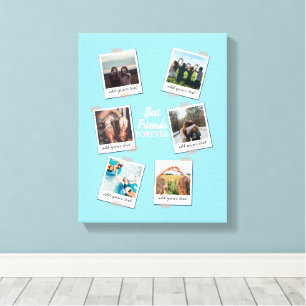 Personalisiert Best Friends 6 Foto Custom Collage Leinwanddruck
