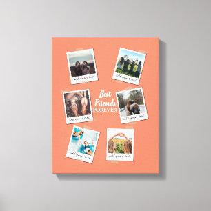 Personalisiert Best Friends 6 Foto Custom Collage Leinwanddruck
