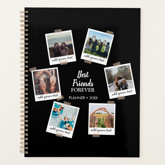 Personalisiert Best Friends 6 Foto Custom Collage Planer (Vorderseite)