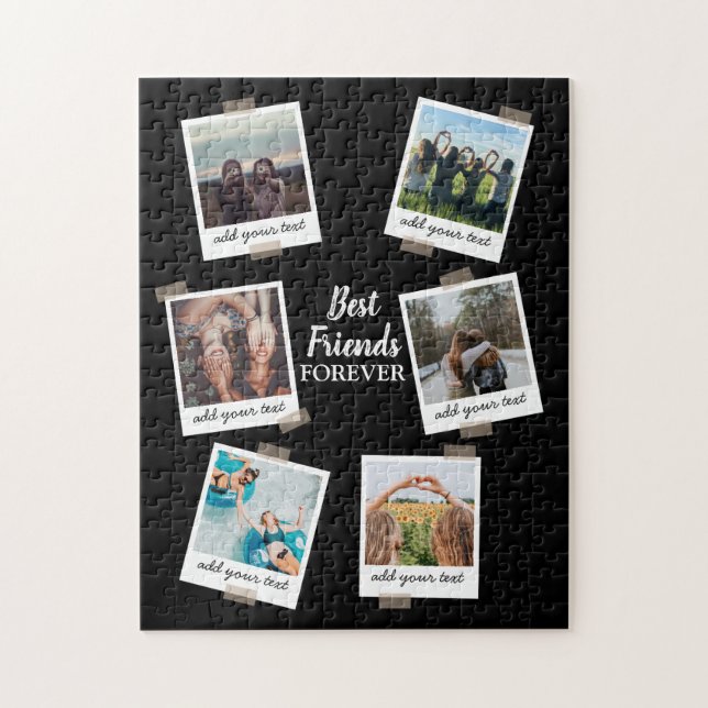 Personalisiert Best Friends 6 Foto Custom Collage Puzzle (Vertikal)