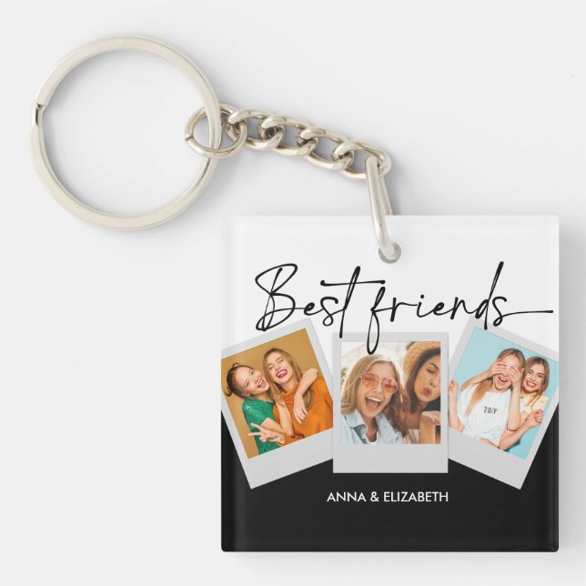 Personalisiert Best Friends BESTE FREUNDIN Bestie  Schlüsselanhänger (Vorderseite)