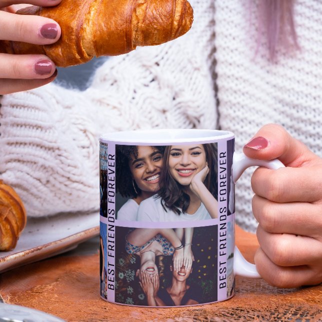 Personalisiert Best Friends Forever 6 Foto Custom Kaffeetasse (Von Creator hochgeladen)