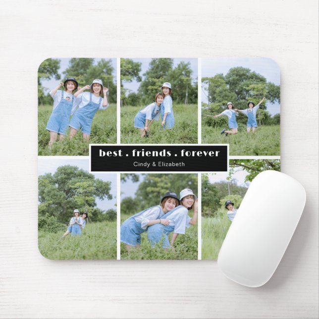 Personalisiert Best Friends Forever 6 Foto Mousepa Mousepad (Mit Mouse)
