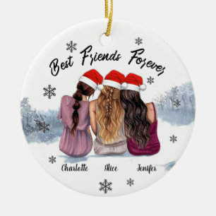 Personalisiert Best Friends Forever Weihnachten Keramik Ornament