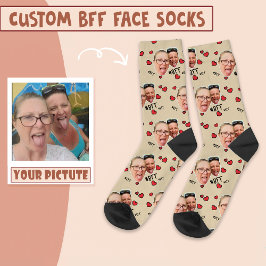 Personalisiert Best Friends Foto - Das Gesicht auf Socken