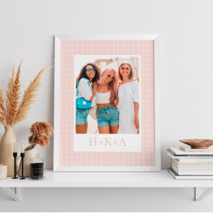 Personalisiert Best Friends Foto Pastel Boho Poster