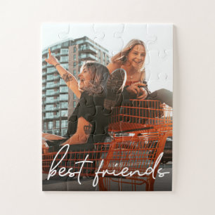 Personalisiert Best Friends Script-Foto Puzzle