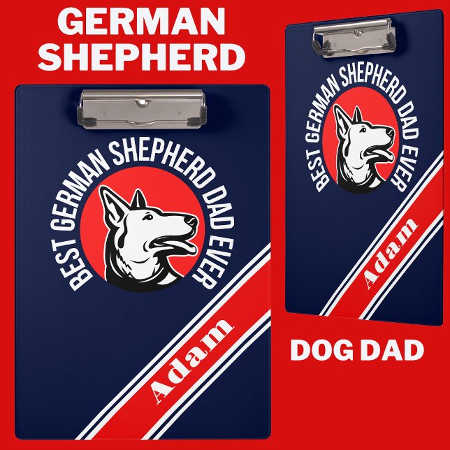 Personalisiert Best German Shepherd Vater Ever Klemmbrett (Von Creator hochgeladen)