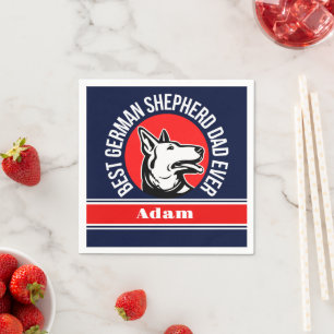 Personalisiert Best German Shepherd Vater Ever Serviette
