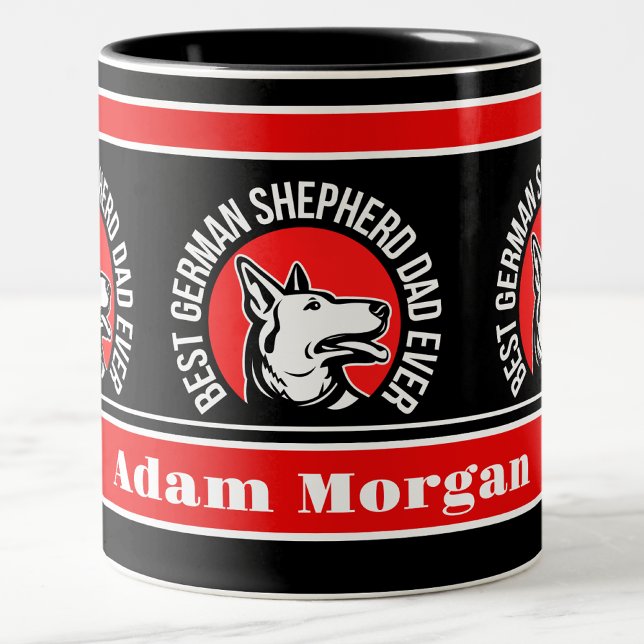 Personalisiert Best German Shepherd Vater Ever Zweifarbige Tasse (Von Creator hochgeladen)