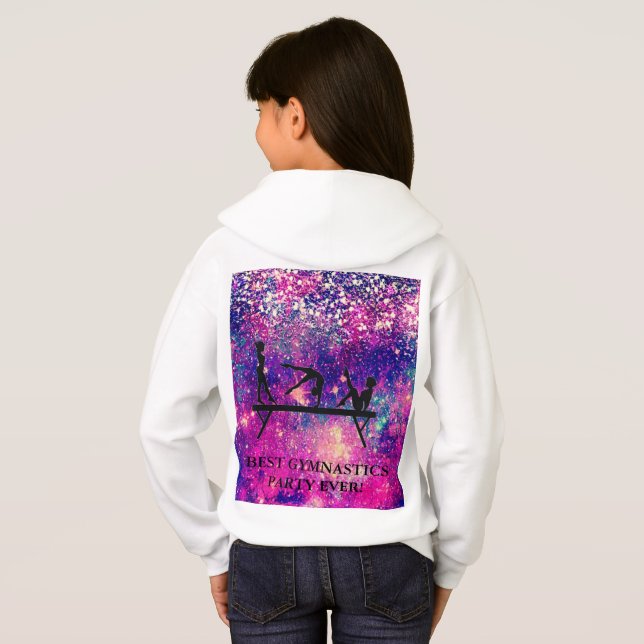 PERSONALISIERT BEST GYMNASTICS PARTY JE! HOODIE (Schwarz voll)