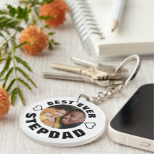 Personalisiert Best je Stepdad | Foto Schlüsselanh