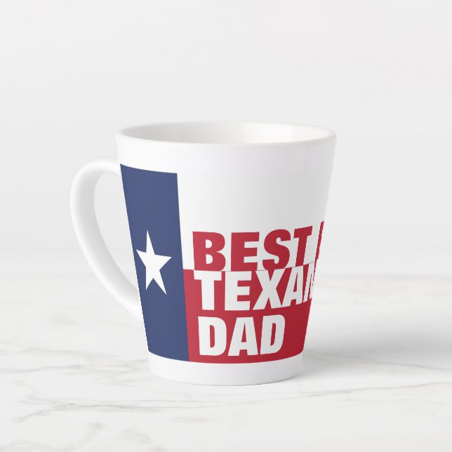 Personalisiert Best je TEXAN VATER Milchtasse (Linke Ecke)