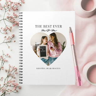 Personalisiert Best Mama Ever Heart Foto Notizblock