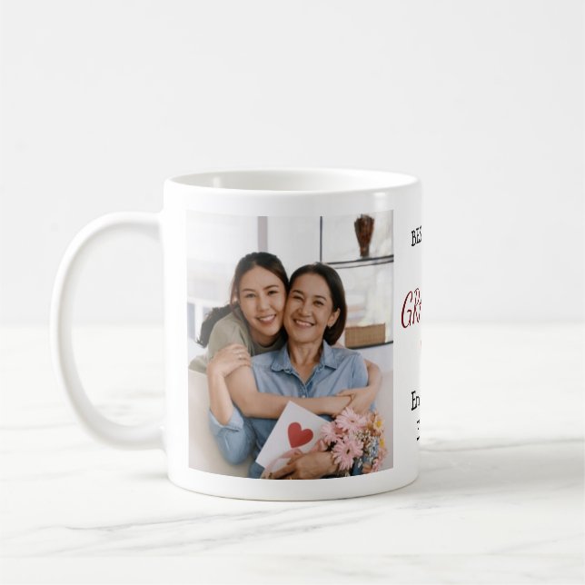 Personalisiert Best Mommy ever 2 Fotos Kaffeetasse (Links)