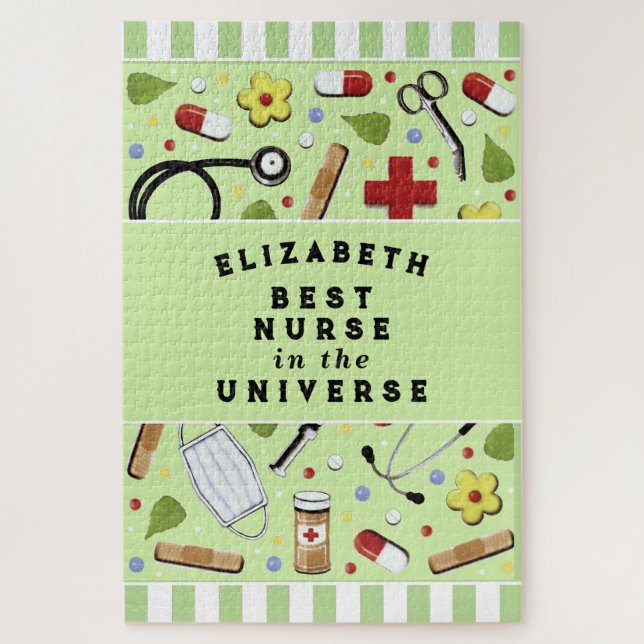Personalisiert Best Nurse Jigsaw Puzzle (Vertikal)