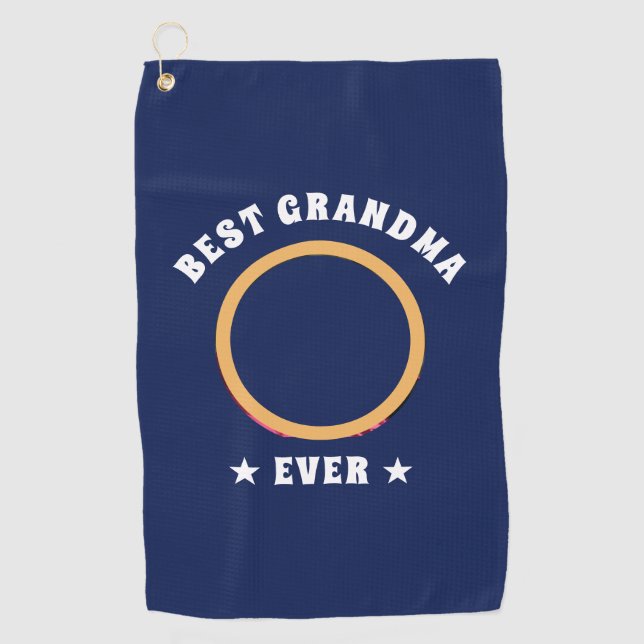Personalisiert Best Oma je Custom Family Foto Golfhandtuch (Vorderseite)