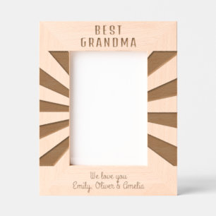 Personalisiert Best Oma Sun Burst Keepake Geätzte Rahmen