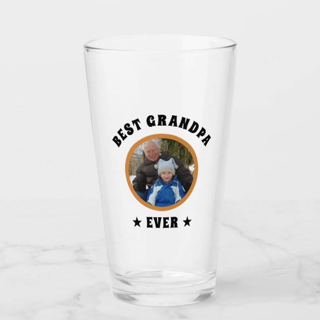 Personalisiert Best Opa je Custom Family Foto Glas (Vorderseite)