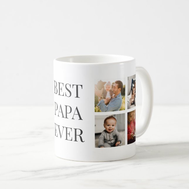 Personalisiert Best Papa Ever Foto Tasse (VorderseiteRechts)