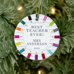 Personalisiert Best Teacher Weihnachtsschmuck