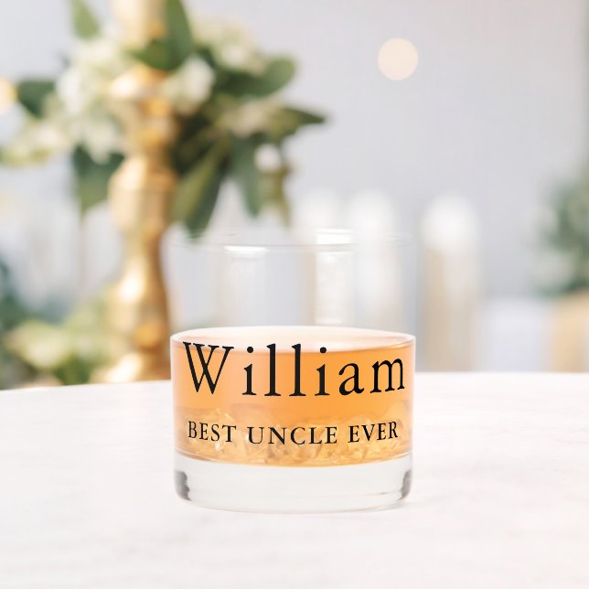 Personalisiert Best Uncle Ever Whiskyglas (Insitu (Hochzeit))